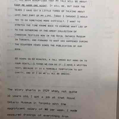 Dorothy Burnham's Speech, Convergence '86