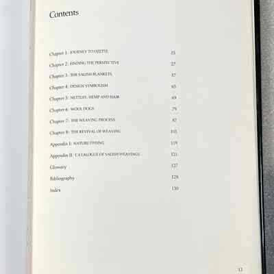 Salish Weaving - Table of Contents