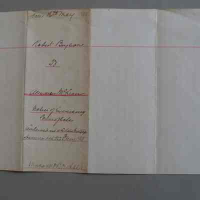 Letter to Alexander McLean and John Baird from Robert Bryson