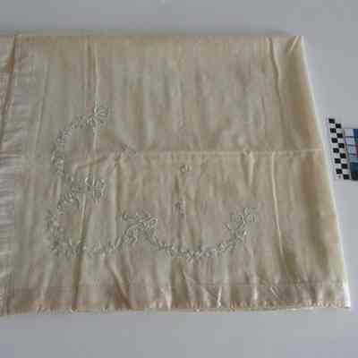 Detail of embroidery on table runner
