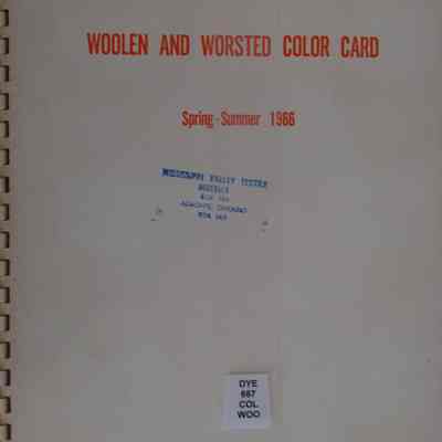 Woolen and worsted color card : Spring-summer 1966.
