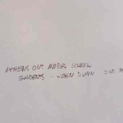 Detail of writing on back of photograph