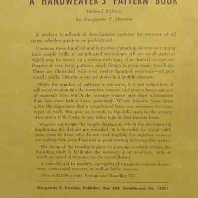 A handweaver's pattern book / by Marguerite Porter Davison.