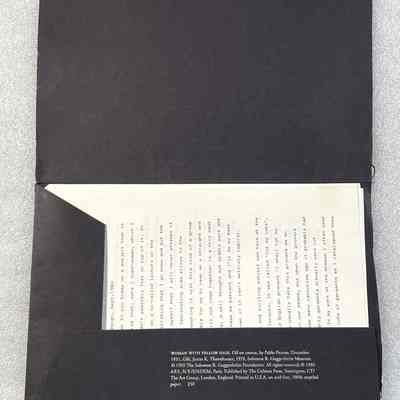 Folder open with first page of speech notes visible