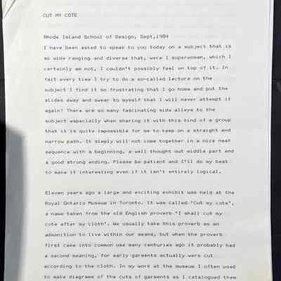 First page of speech