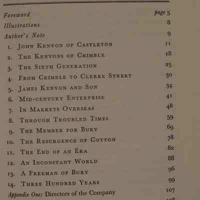 The Kenyon tradition : The history of Jame Kenyon and Sons ltd. 1664-1964 / Augustus Muir.