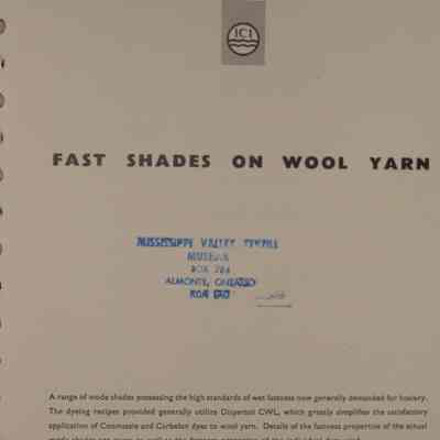 Fast shades on wool yarn.