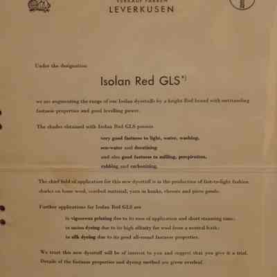 Isolan red GLS: June 1956.