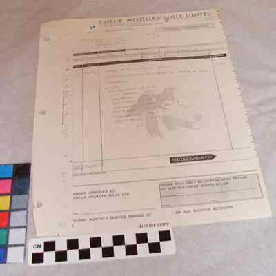 Photocopied Collie Mills order form