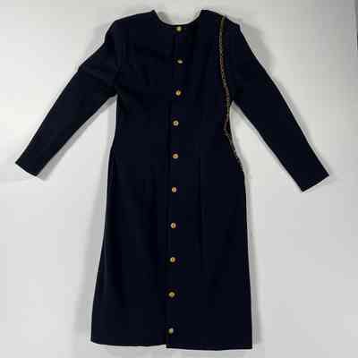 Black Chanel dress with purse detail