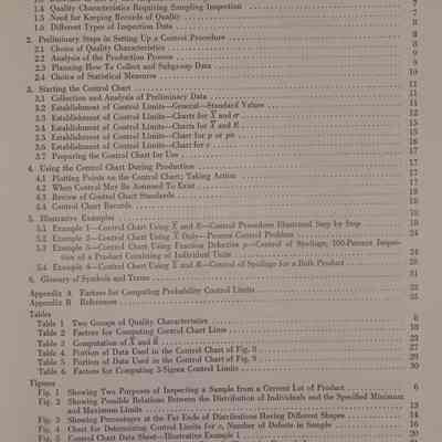 American Standard : Control chart method of controlling quality during production.