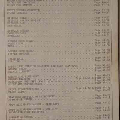 Instruction manual & parts catalog for the no. 44 roto coner winding machine.