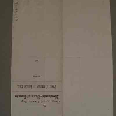 The Rosamond Woolen company power of attorney to transfer stock for Bennet Rosamond