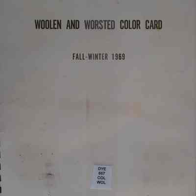 Woolen and worsted color card : Fall-winter 1969.