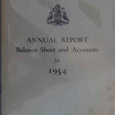 Annual Report : Balance sheets and accounts for 1954.