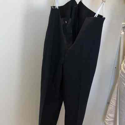 b) formal trousers c) suspenders