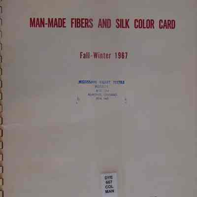 Man-made fibers and silk color card : Fall-winter 1967.