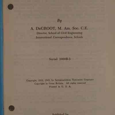 Hydraulics : 1000 B-3, Part 2 / By A. DeGroot.