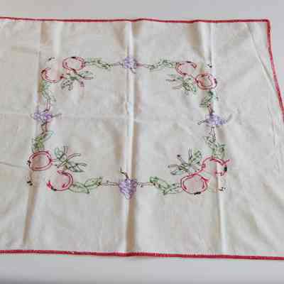 Backside of table runner