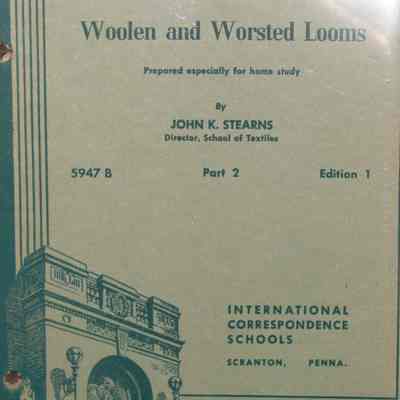 Woolen and worsted looms : 5947 B, Part 2 / By John K. Stearns.
