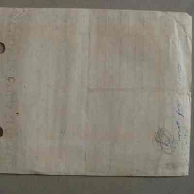 Almonte Cold Storage receipt for Len Fulton