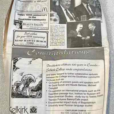 Doukhobor Centenary - Final Page