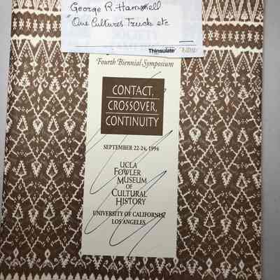 George R. Hammell Lecture Notes, 1982