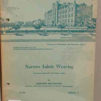 Narrow fabric weaving : 6134 / By Leonard Buchmann.
