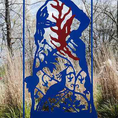 Blue Woman Art Installation