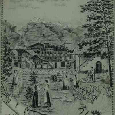 Souvenir du Village Suisse tapestry