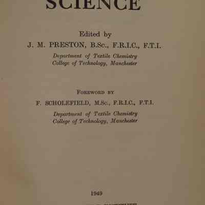 Fibre science / edited by J. M. Preston.