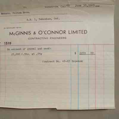 Invoice from McGinnis & O'Connor LTD.