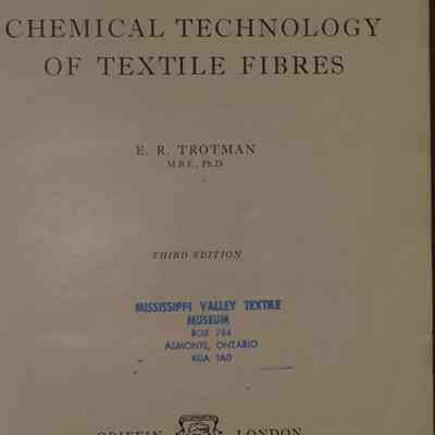 Dyeing and chemical technology of textile fibres / E.R. Trotman.