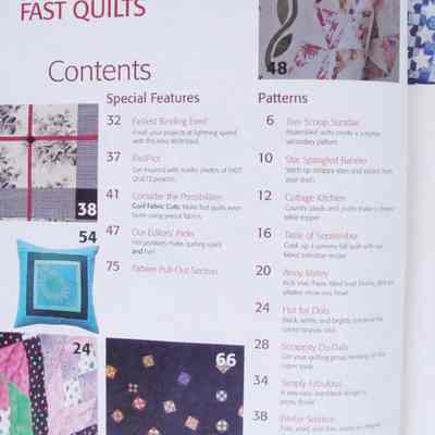 McCall's Quilting America Makes Fast Quilts Autumn Index