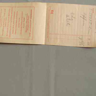 John Lindsay Receipt