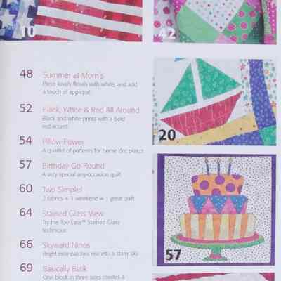 McCall's Quilting America Makes Fast Quilts Autumn Index