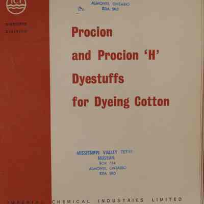 Procion and procion 'H' dyestuffs for dyeing cotton.