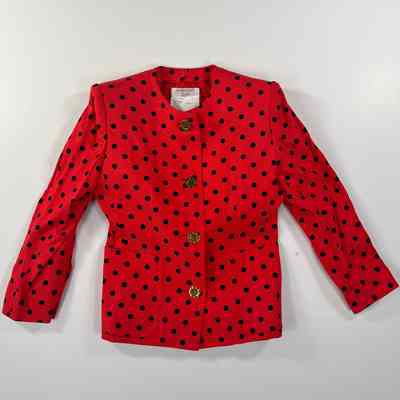 Givenchy Life Red Polka Dot Blazer