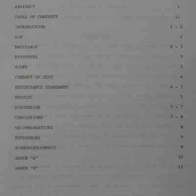 The effects of weathering on near infra-red reflectance of various combat clothing fabrics / by R. Sarson and R. McLauchlan.