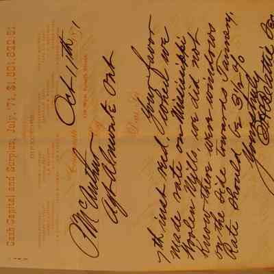 Letter from Andes Insurance Company to Peter McArthur