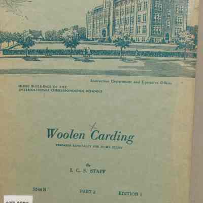 Woolen Carding : 5546 B, Part 2 / By I.C.S. Staff.