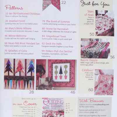 McCalls Quilting December 2009 Index
