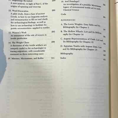 Prehistoric Textiles - Table of Contents Part 2