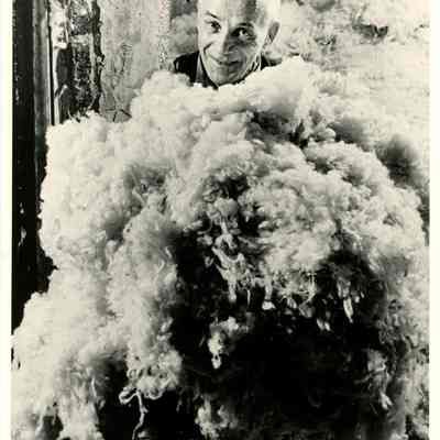 Andy Baird and Fleece at Collie Woolen Mill
