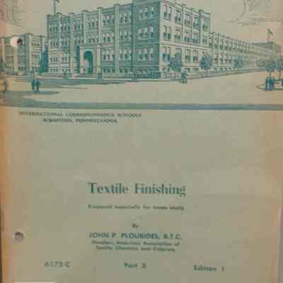 Textile finishing: 6172C, Part 3/ By L.C. Leatherland.