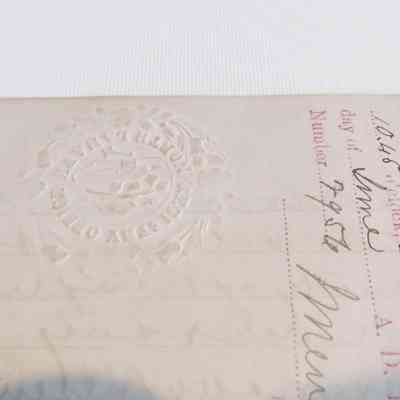 Detail of letterpress mark