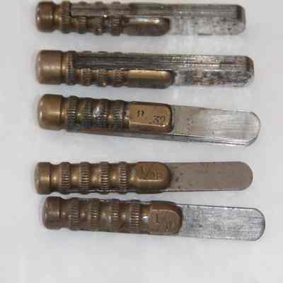Two steel feeler gauges