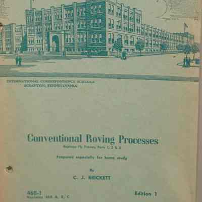 Conventional roving processes : 4648-1 (replaced 468 A,B,C) / By C.J. Brickett.