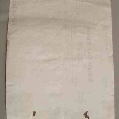 Almonte Cold Storage receipt for Len Fulton