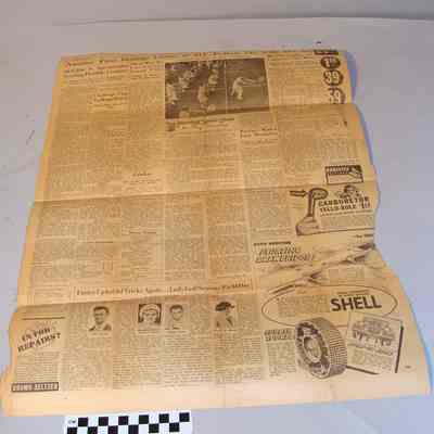 1938 newspaper clippings of June Wedding of MacCormack-Rosamond